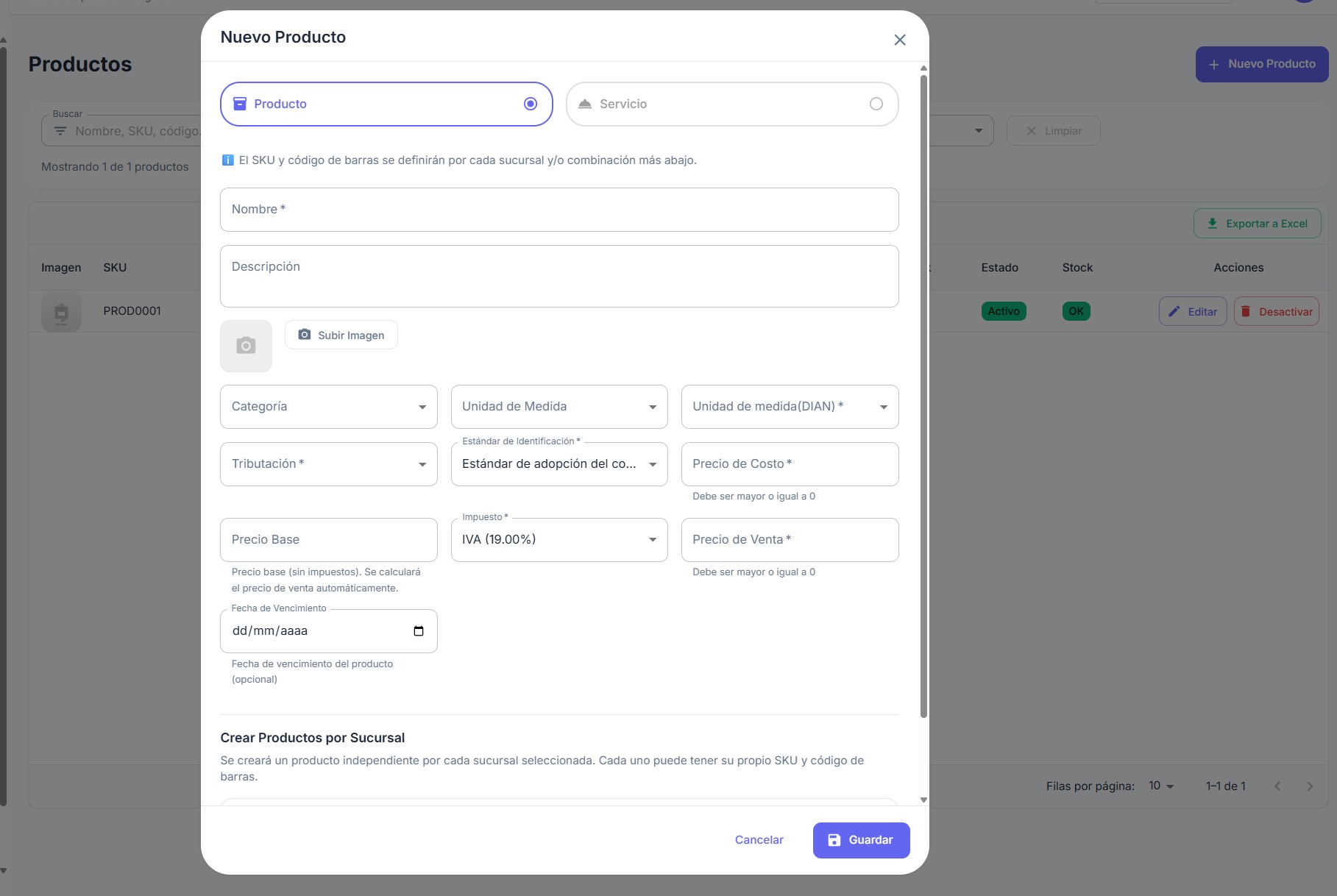 Gestión inteligente de inventario POSENT con alertas automáticas y control de almacenes